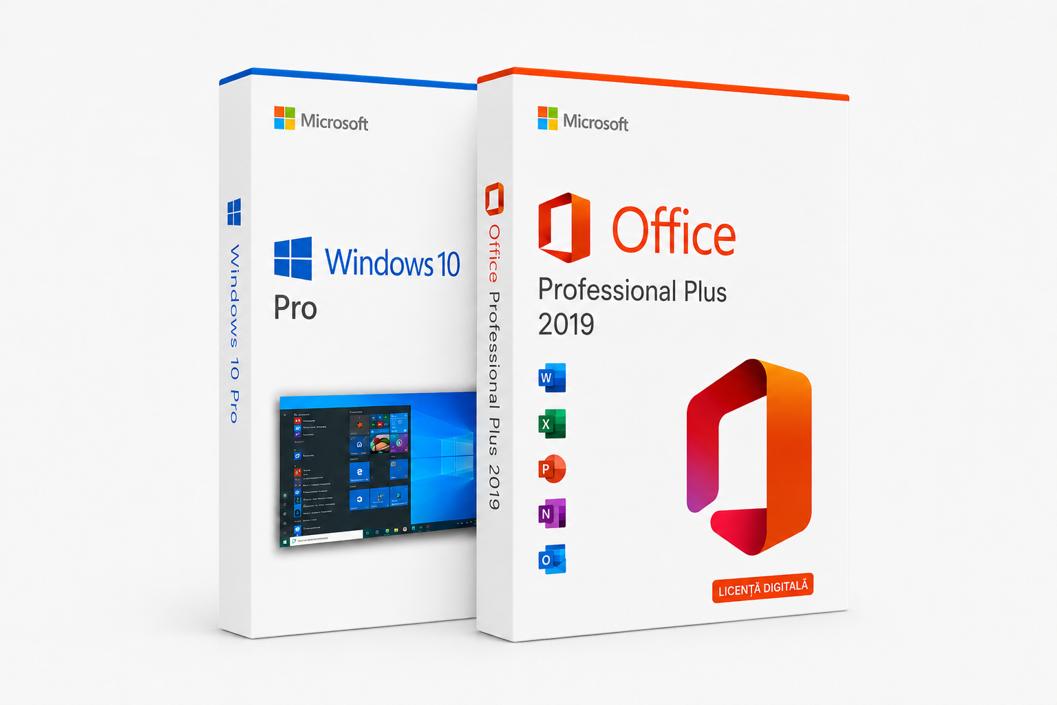 Pachet Licențe Windows 10 Pro + Office 2019 Professional Plus